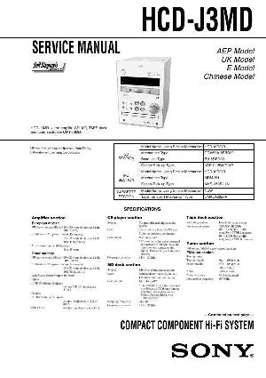 Сервисная инструкция Sony HCD-J3MD (CMT-J3MD) ― Manual-Shop.ru