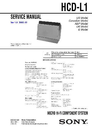 Сервисная инструкция Sony HCD-L1 (CMT-L1) ― Manual-Shop.ru