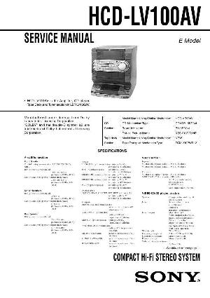 Сервисная инструкция Sony HCD-LV100AV ― Manual-Shop.ru