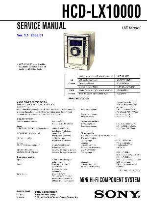 Сервисная инструкция Sony HCD-LX10000  ― Manual-Shop.ru