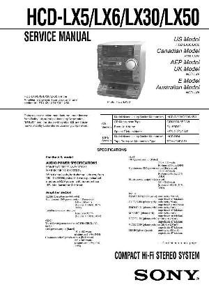 Сервисная инструкция Sony HCD-LX5, HCD-LX6, HCD-LX30, HCD-LX50 (LBT-LX5, LBT-LX6, LBT-LX30, LBT-LX50) ― Manual-Shop.ru