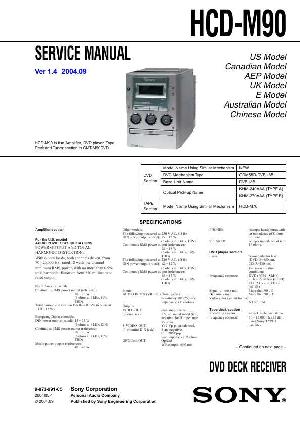 Сервисная инструкция Sony HCD-M90 (CMT-M90DVD) ― Manual-Shop.ru