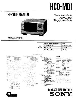 Сервисная инструкция Sony HCD-MD1  ― Manual-Shop.ru
