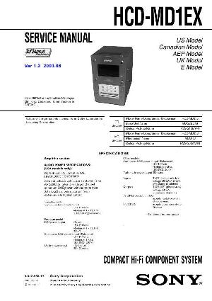 Сервисная инструкция Sony HCD-MD1EX (CMT-MD1) ― Manual-Shop.ru