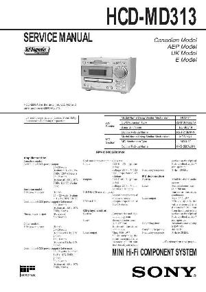 Сервисная инструкция Sony HCD-MD313 (DHC-MD313) ― Manual-Shop.ru
