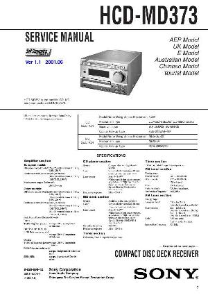 Сервисная инструкция Sony HCD-MD373 (DHC-MD373) ― Manual-Shop.ru