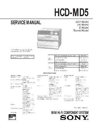Сервисная инструкция Sony HCD-MD5  ― Manual-Shop.ru