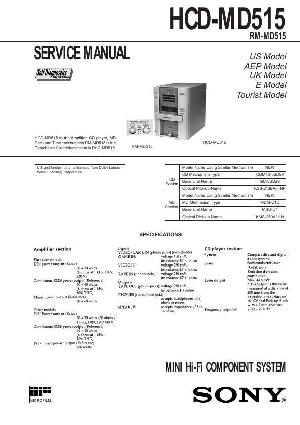 Сервисная инструкция Sony HCD-MD515 (DHC-MD515) ― Manual-Shop.ru