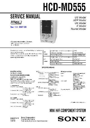 Сервисная инструкция Sony HCD-MD555 (DHC-MD555) ― Manual-Shop.ru