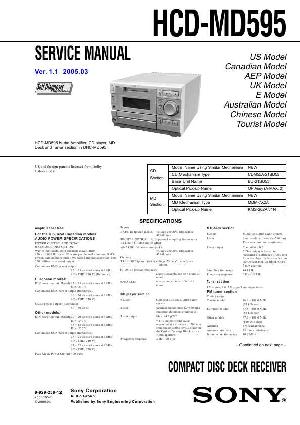 Сервисная инструкция Sony HCD-MD595 ― Manual-Shop.ru