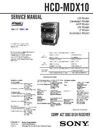 Сервисная инструкция Sony HCD-MDX10 (MHC-MDX10) ― Manual-Shop.ru