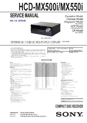 Сервисная инструкция Sony HCD-MX500I, HCD-MX550I ― Manual-Shop.ru
