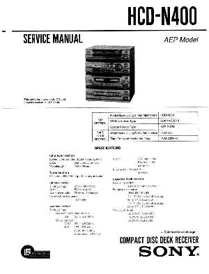Сервисная инструкция Sony HCD-N400  ― Manual-Shop.ru