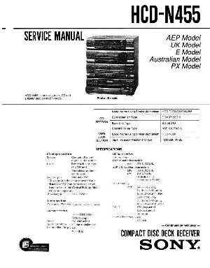 Сервисная инструкция Sony HCD-N455  ― Manual-Shop.ru