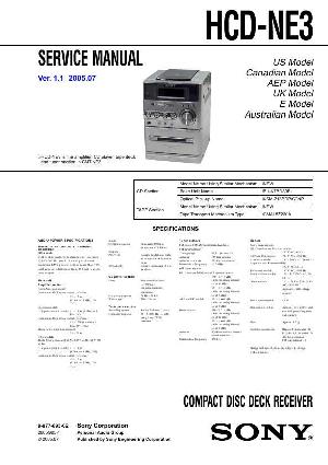 Сервисная инструкция Sony HCD-NE3  ― Manual-Shop.ru