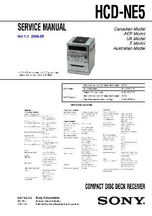 Сервисная инструкция Sony HCD-NE5 (CMT-NE5) ― Manual-Shop.ru