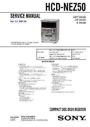 Сервисная инструкция Sony HCD-NEZ50  ― Manual-Shop.ru