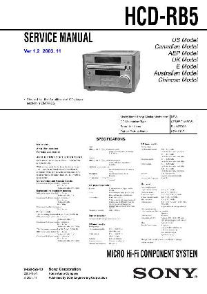 Сервисная инструкция Sony HCD-RB5 ― Manual-Shop.ru