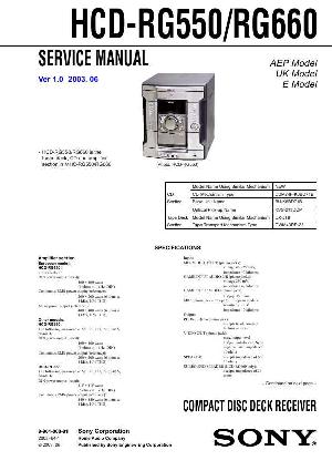 Сервисная инструкция Sony HCD-RG550, HCD-RG660  ― Manual-Shop.ru