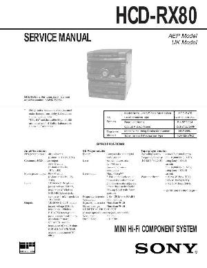 Сервисная инструкция Sony HCD-RX80  ― Manual-Shop.ru