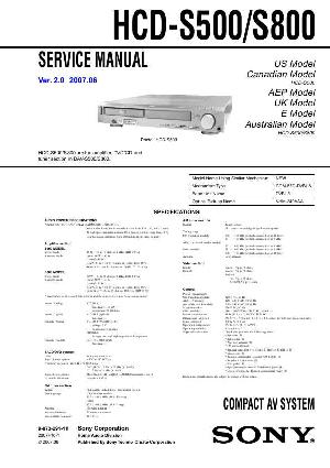 Сервисная инструкция Sony HCD-S500, HCD-S800 (DAV-S500, DAV-S800) ― Manual-Shop.ru