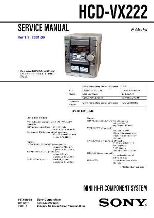 Сервисная инструкция Sony HCD-VX222 (MHC-VX222) ― Manual-Shop.ru
