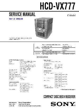 Сервисная инструкция Sony HCD-VX777 (MHC-VX777) ― Manual-Shop.ru