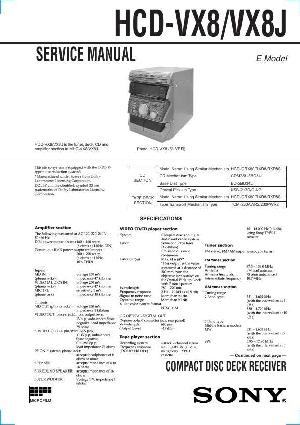 Сервисная инструкция Sony HCD-VX8, HCD-VX8J (MHC-VX8, MHC-VX8J) ― Manual-Shop.ru