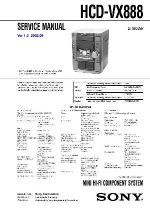 Сервисная инструкция Sony HCD-VX888 (MHC-VX888) ― Manual-Shop.ru