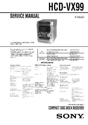 Сервисная инструкция Sony HCD-VX99 ― Manual-Shop.ru