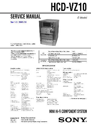 Сервисная инструкция Sony HCD-VZ10 ― Manual-Shop.ru