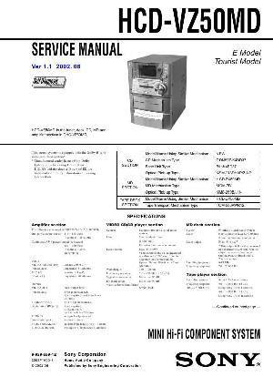 Сервисная инструкция Sony HCD-VZ50MD ― Manual-Shop.ru