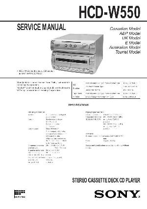 Сервисная инструкция Sony HCD-W550 (MHC-W550, MHC-W770AV) ― Manual-Shop.ru