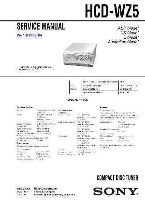 Сервисная инструкция Sony HCD-WZ5 (MHC-WZ5) ― Manual-Shop.ru