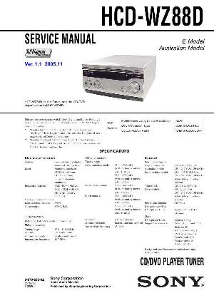 Сервисная инструкция Sony HCD-WZ88D ― Manual-Shop.ru