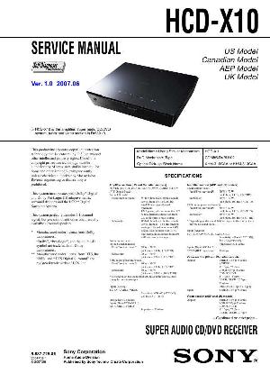 Сервисная инструкция Sony HCD-X10  ― Manual-Shop.ru