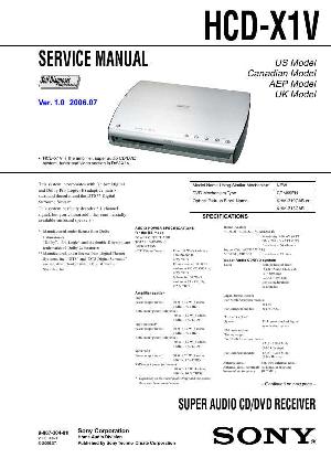 Сервисная инструкция Sony HCD-X1V  ― Manual-Shop.ru