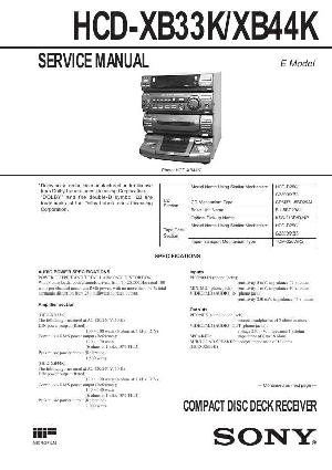 Сервисная инструкция Sony HCD-XB33K, HCD-XB44K ― Manual-Shop.ru