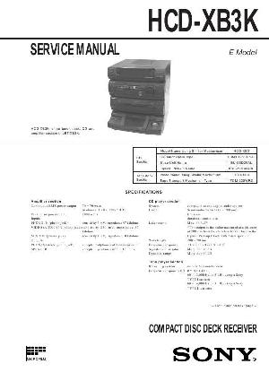 Сервисная инструкция Sony HCD-XB3K  ― Manual-Shop.ru