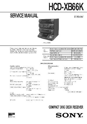 Сервисная инструкция Sony HCD-XB66K ― Manual-Shop.ru