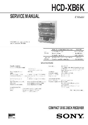 Сервисная инструкция Sony HCD-XB6K  ― Manual-Shop.ru