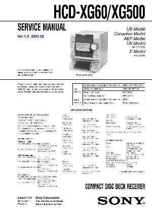 Сервисная инструкция Sony HCD-XG60, HCD-XG500 ― Manual-Shop.ru