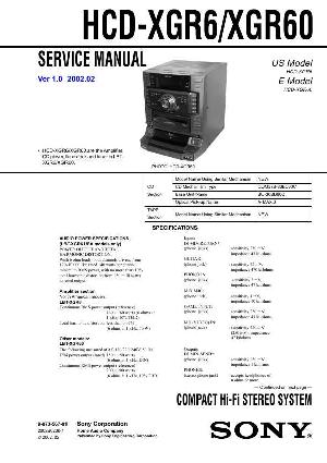Сервисная инструкция Sony HCD-XGR6, HCD-XGR60 (LBT-XGR6, LBT-XGR60) ― Manual-Shop.ru