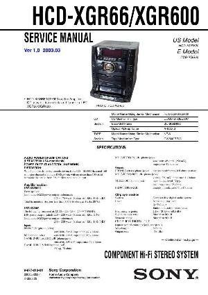 Сервисная инструкция Sony HCD-XGR66, HCD-XGR600 (LBT-XGR66, LBT-XGR600) ― Manual-Shop.ru