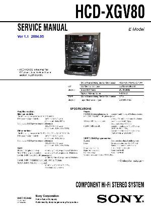 Сервисная инструкция Sony HCD-XGV80  ― Manual-Shop.ru