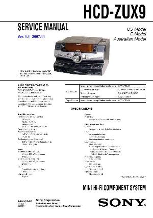 Сервисная инструкция Sony HCD-ZUX9 ― Manual-Shop.ru