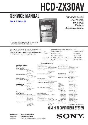 Сервисная инструкция Sony HCD-ZX30AV ― Manual-Shop.ru