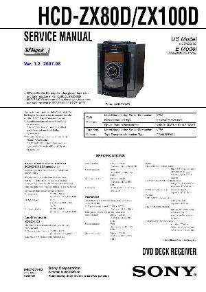 Сервисная инструкция Sony HCD-ZX80, HCD-ZX100D  ― Manual-Shop.ru