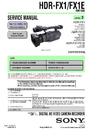 Сервисная инструкция Sony HDR-FX1, HDR-FX1E, Level 3 ― Manual-Shop.ru