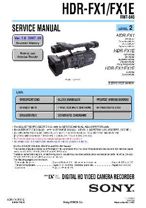 Сервисная инструкция Sony HDR-FX1, HDR-FX1E (Level 2) ― Manual-Shop.ru